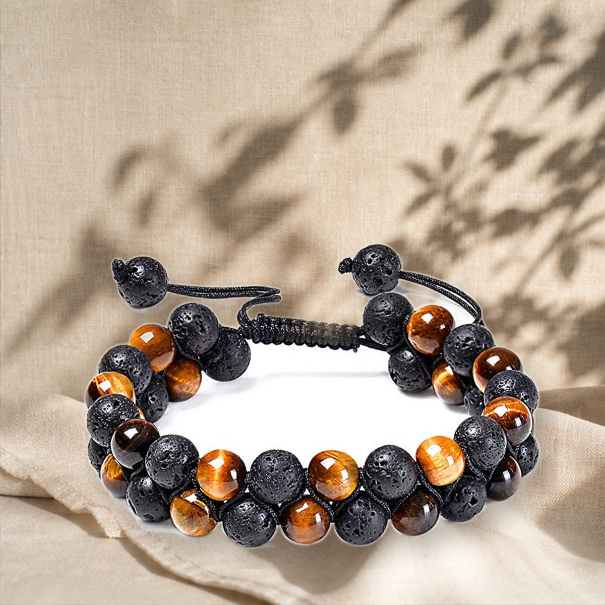 Duo de bracelets œil-de-tigre et agate — A — vue 3