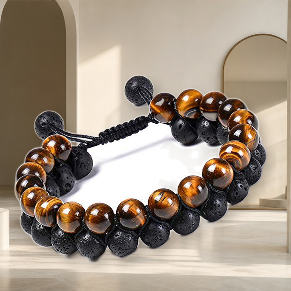 Duo de bracelets œil-de-tigre et agate — B — vue 4