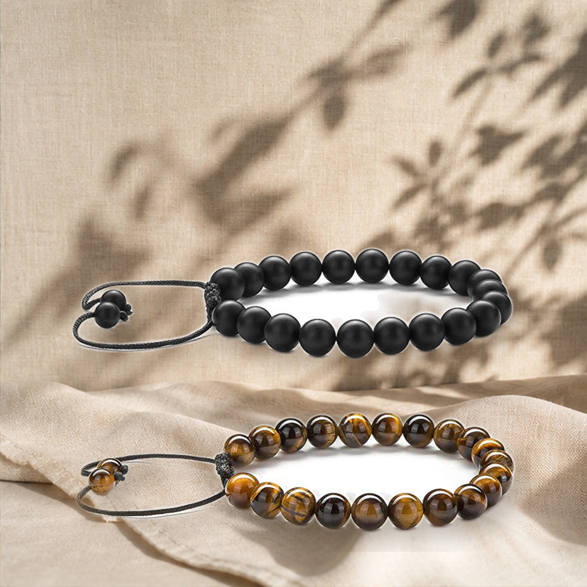 Duo de bracelets œil-de-tigre et agate — L — vue 11