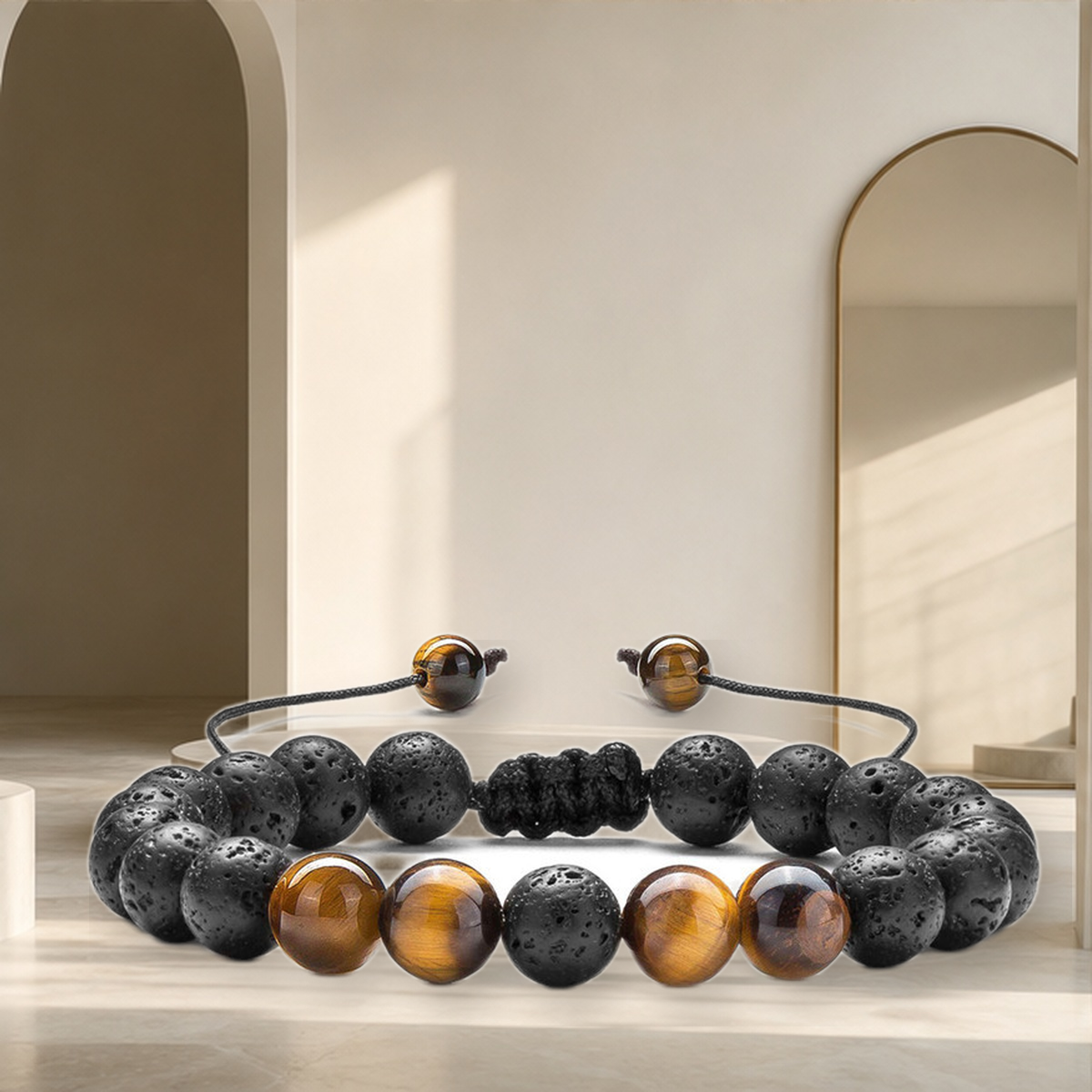 Duo de bracelets œil-de-tigre et agate — K — vue 12