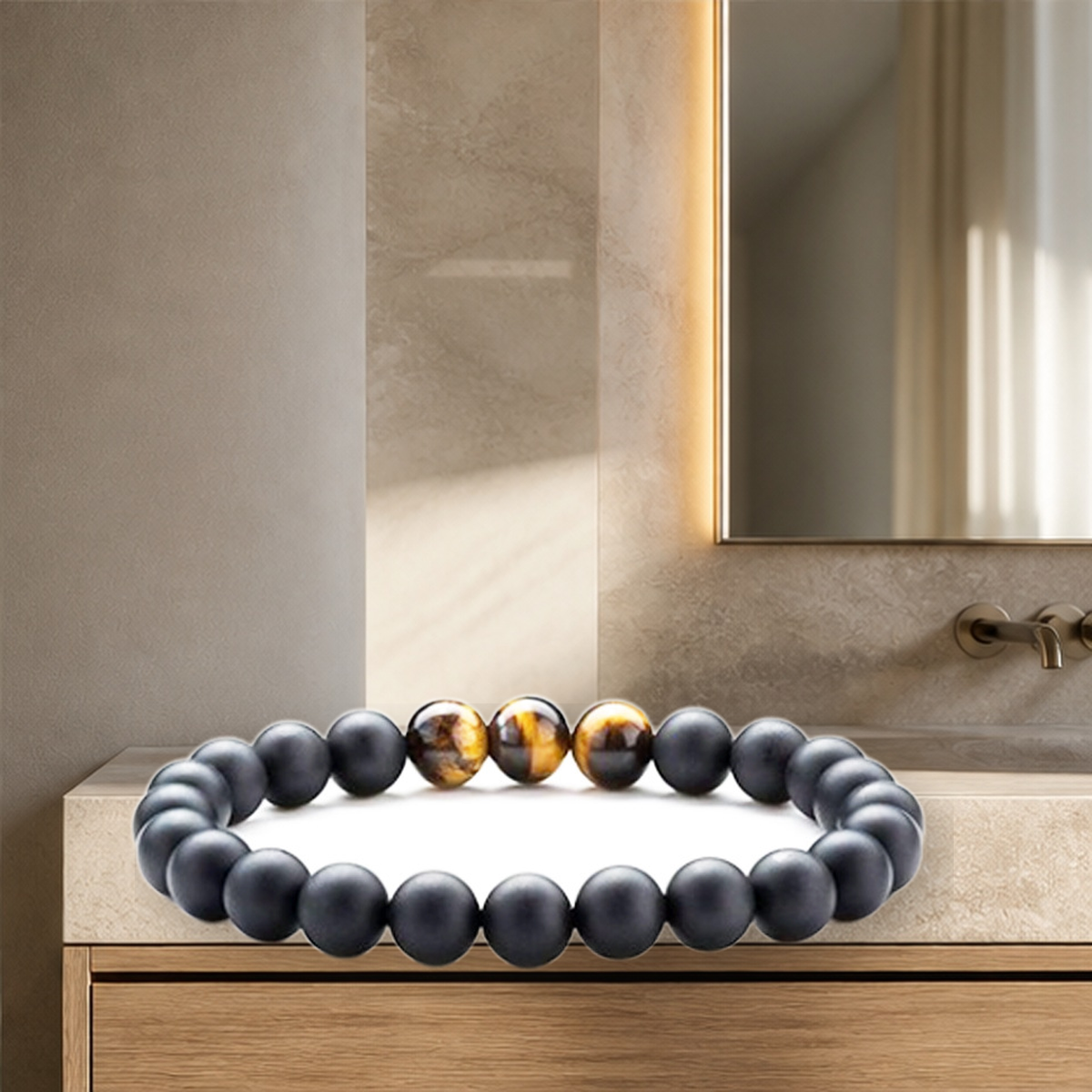 Duo de bracelets œil-de-tigre et agate — R — vue 13