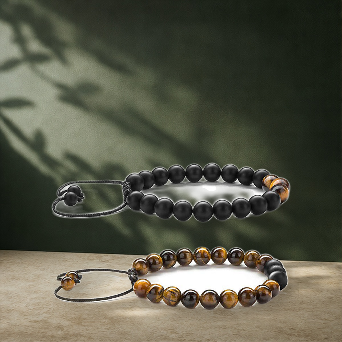 Duo de bracelets œil-de-tigre et agate — Q — vue 14