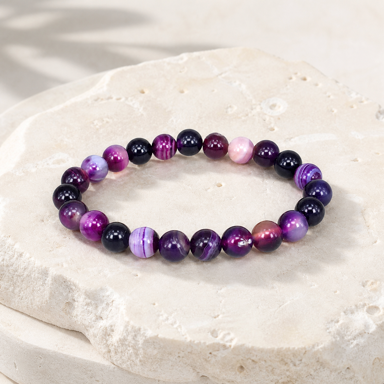 Bracelet en pierre violette — Visuel principal Olvyra — vue 1
