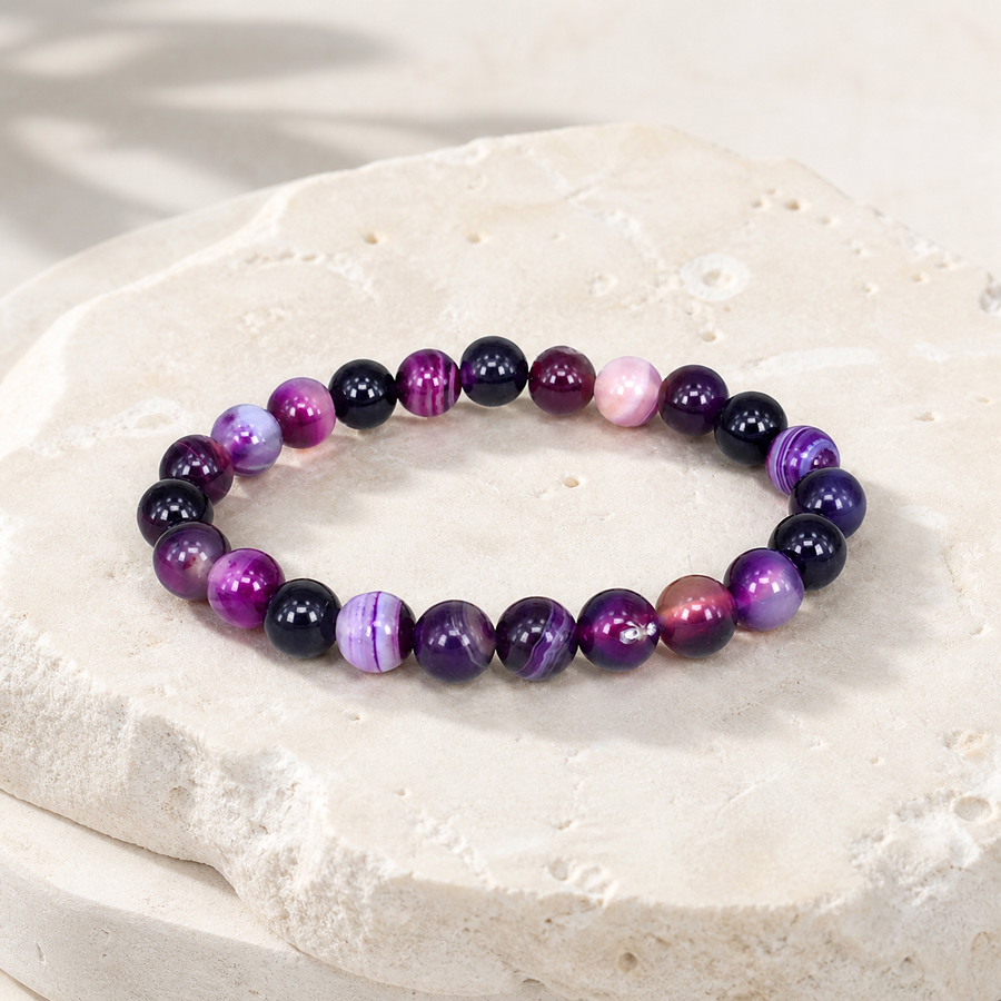Bracelet en pierre violette — Visuel principal Olvyra — vue 1