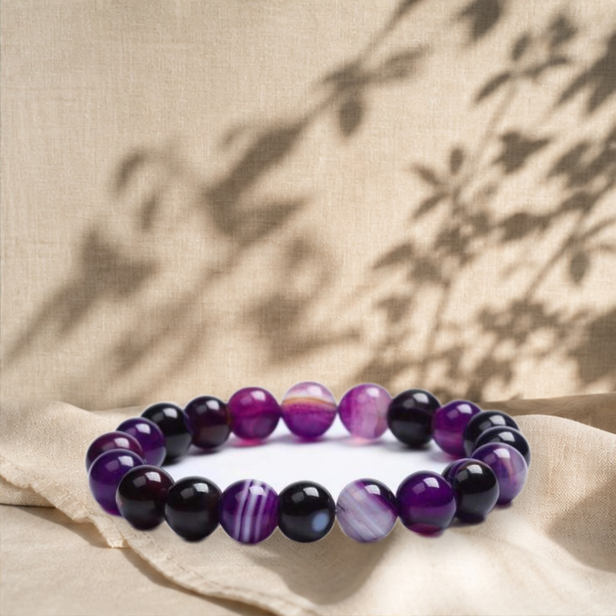 Bracelet en pierre violette — Violet — vue 5