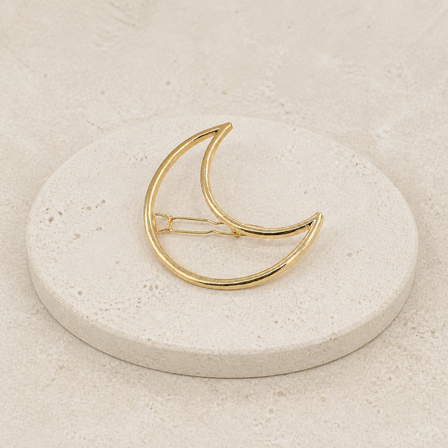 Épingle à cheveux lune minimaliste — gold-moon — vue 1