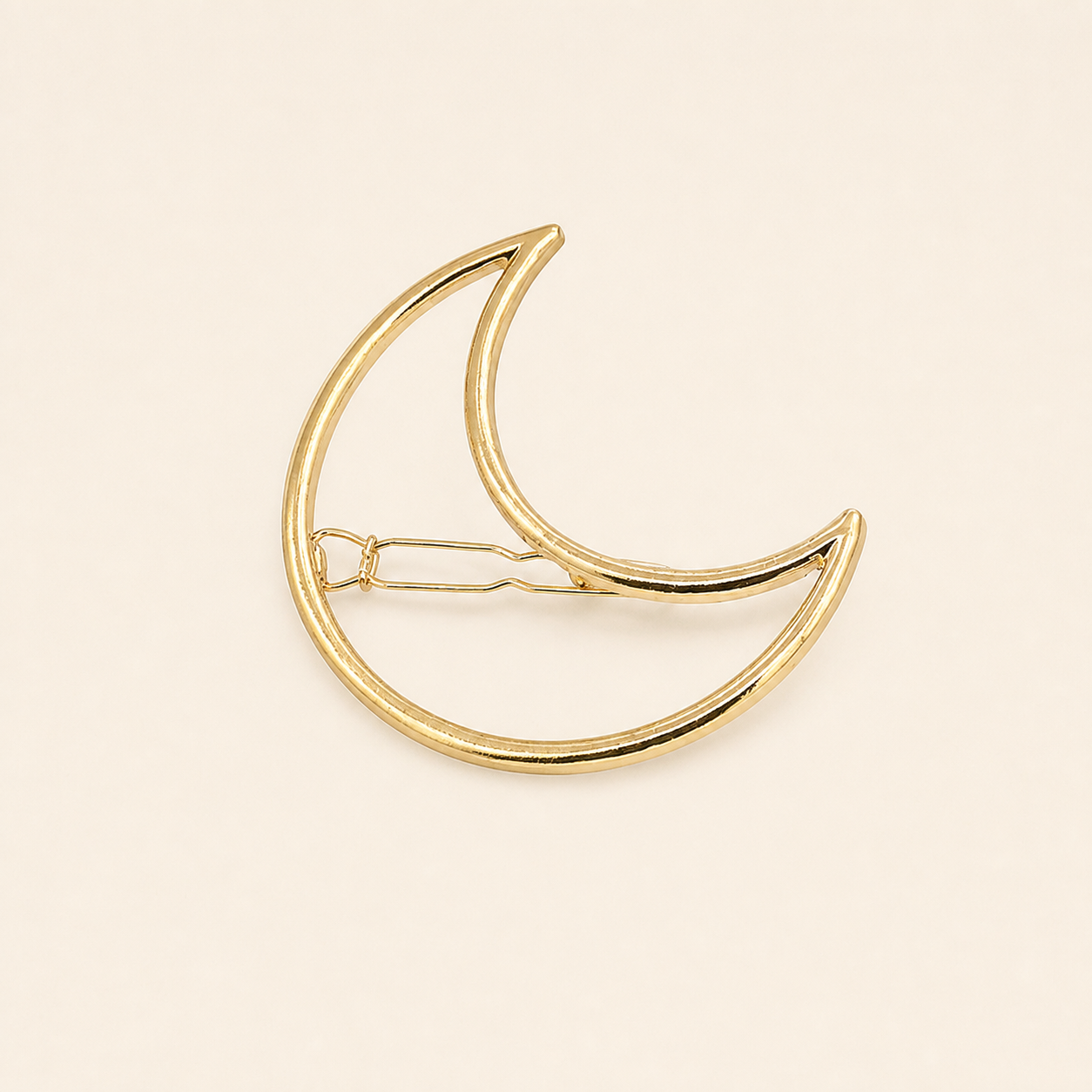 Épingle à cheveux lune minimaliste — gold-moon — vue 2
