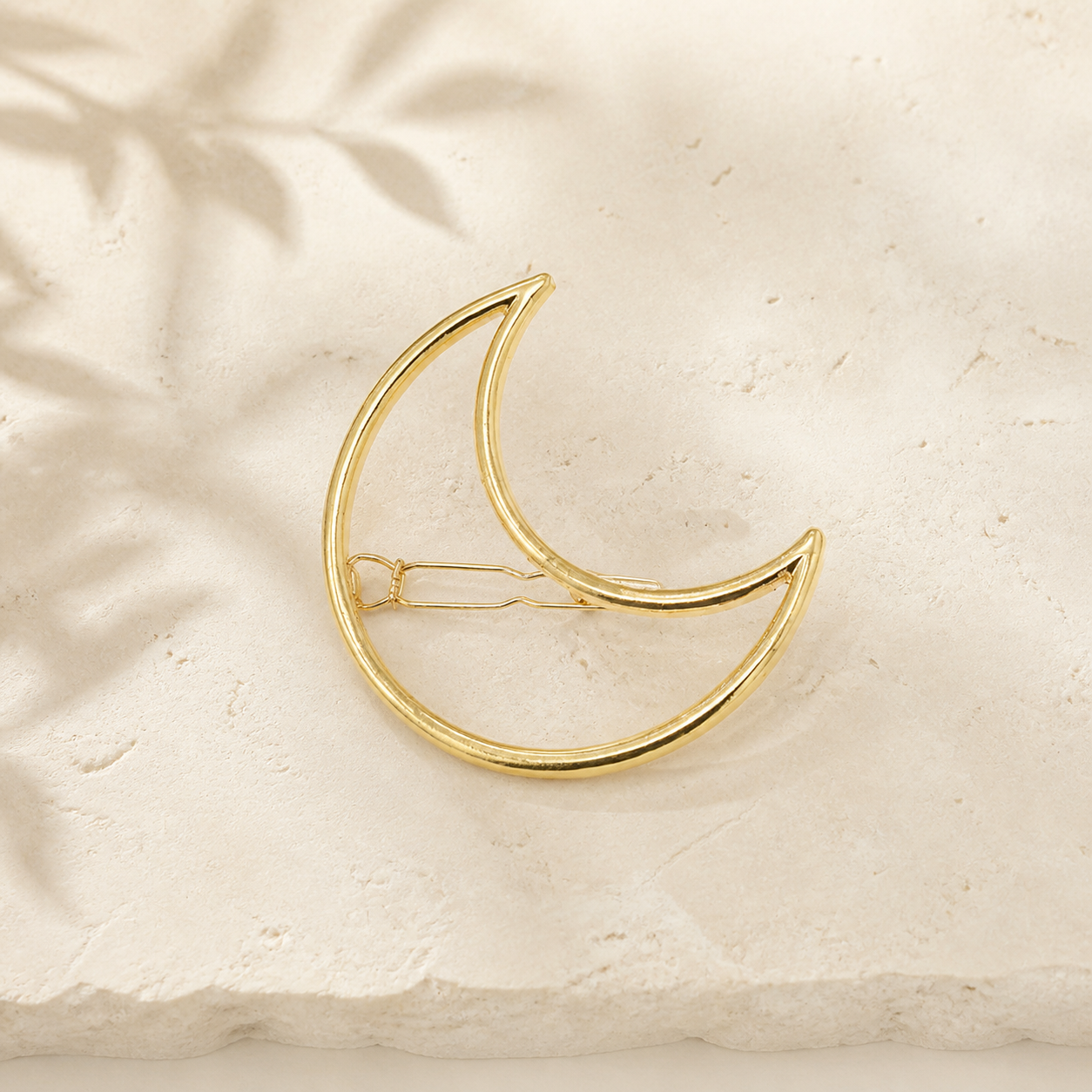 Épingle à cheveux lune minimaliste — gold-moon — vue 4