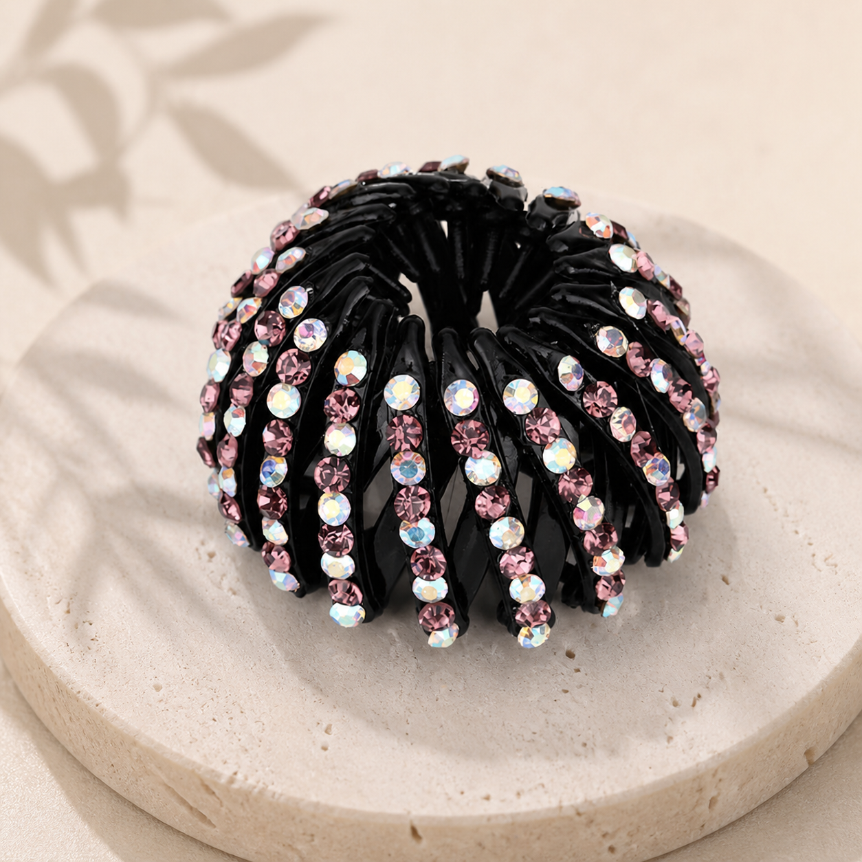 Barrette boule à strass pour queue-de-cheval — Violet — vue 9