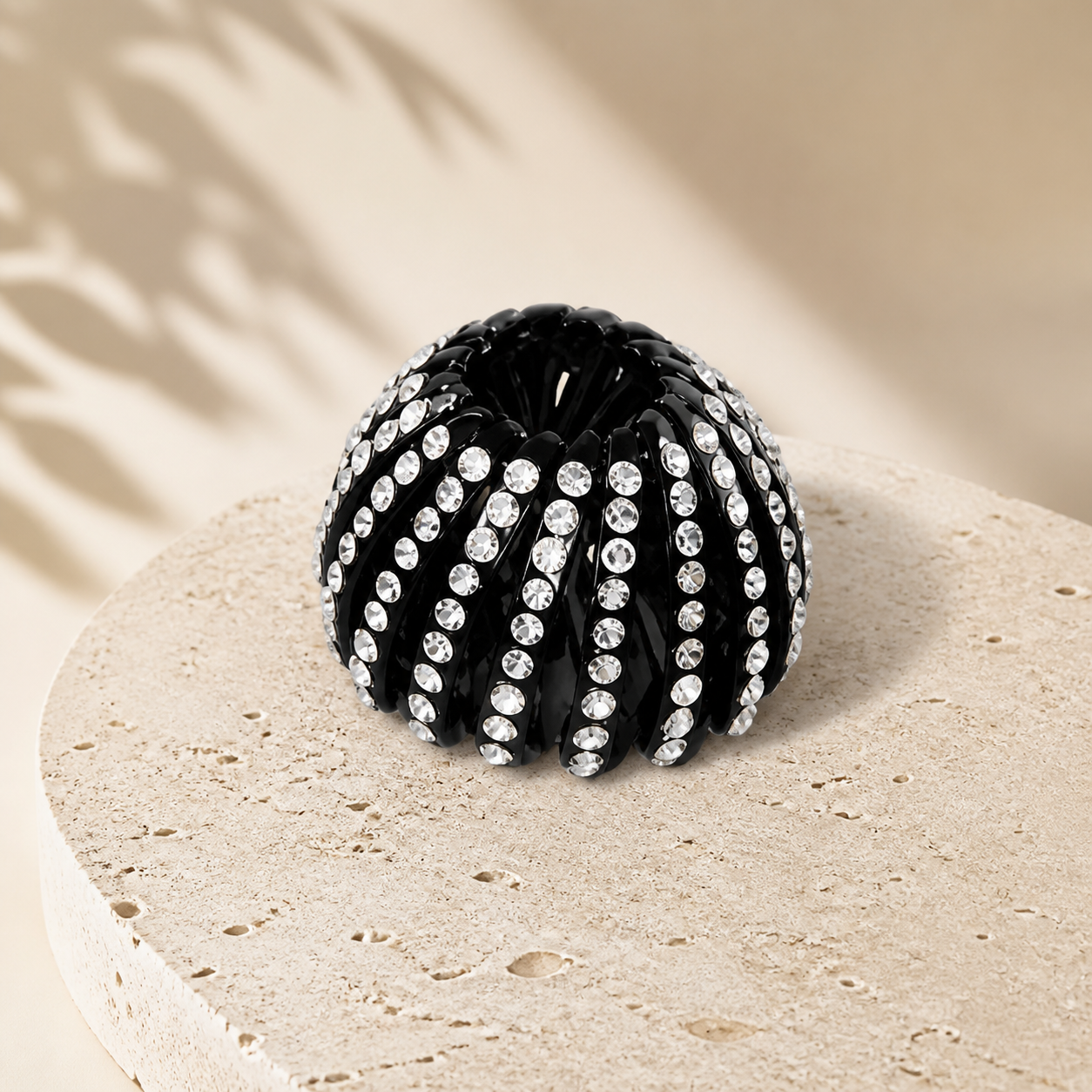 Barrette boule à strass pour queue-de-cheval — Blanc — vue 12