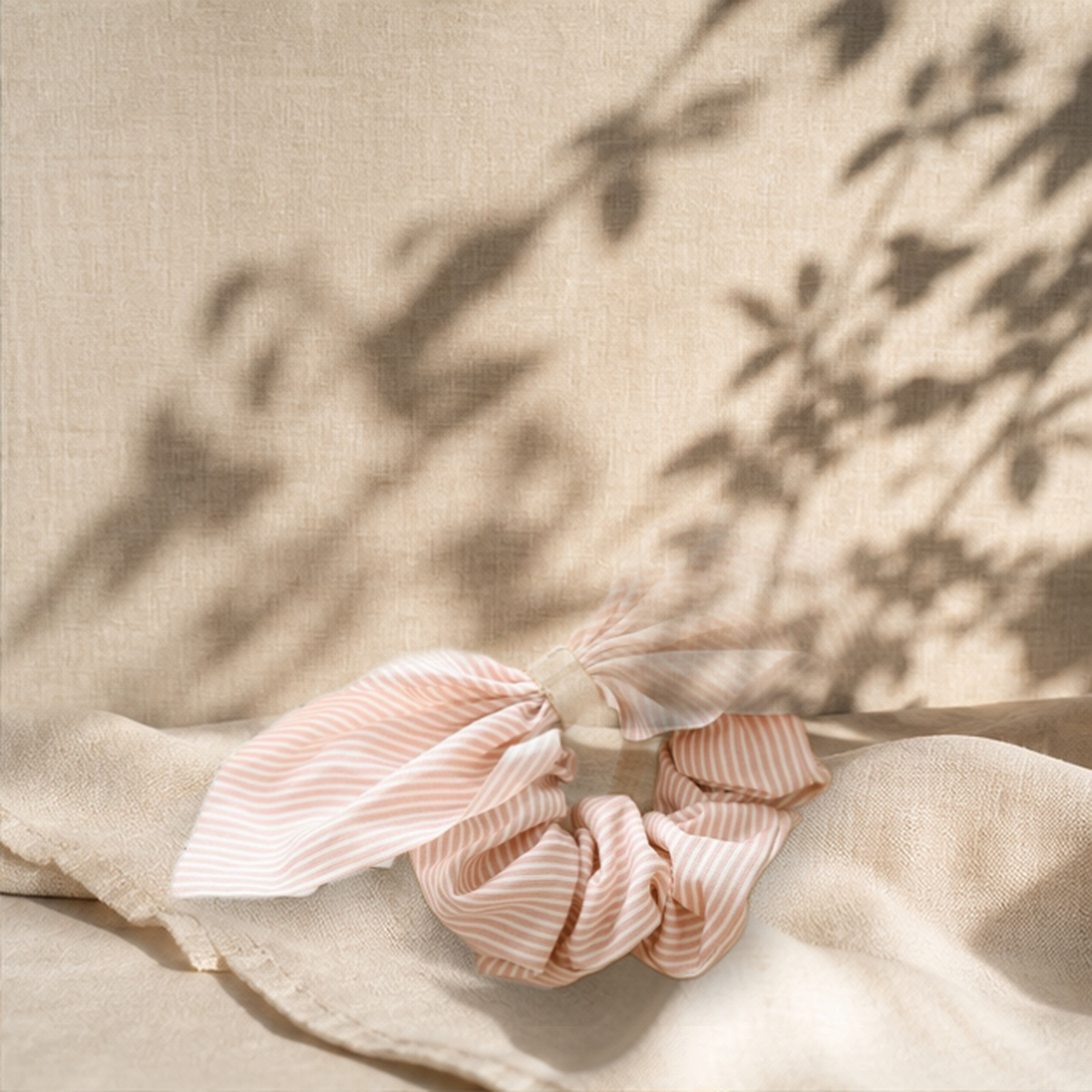 Chouchou en mousseline à boucle métal — Rose — vue 2