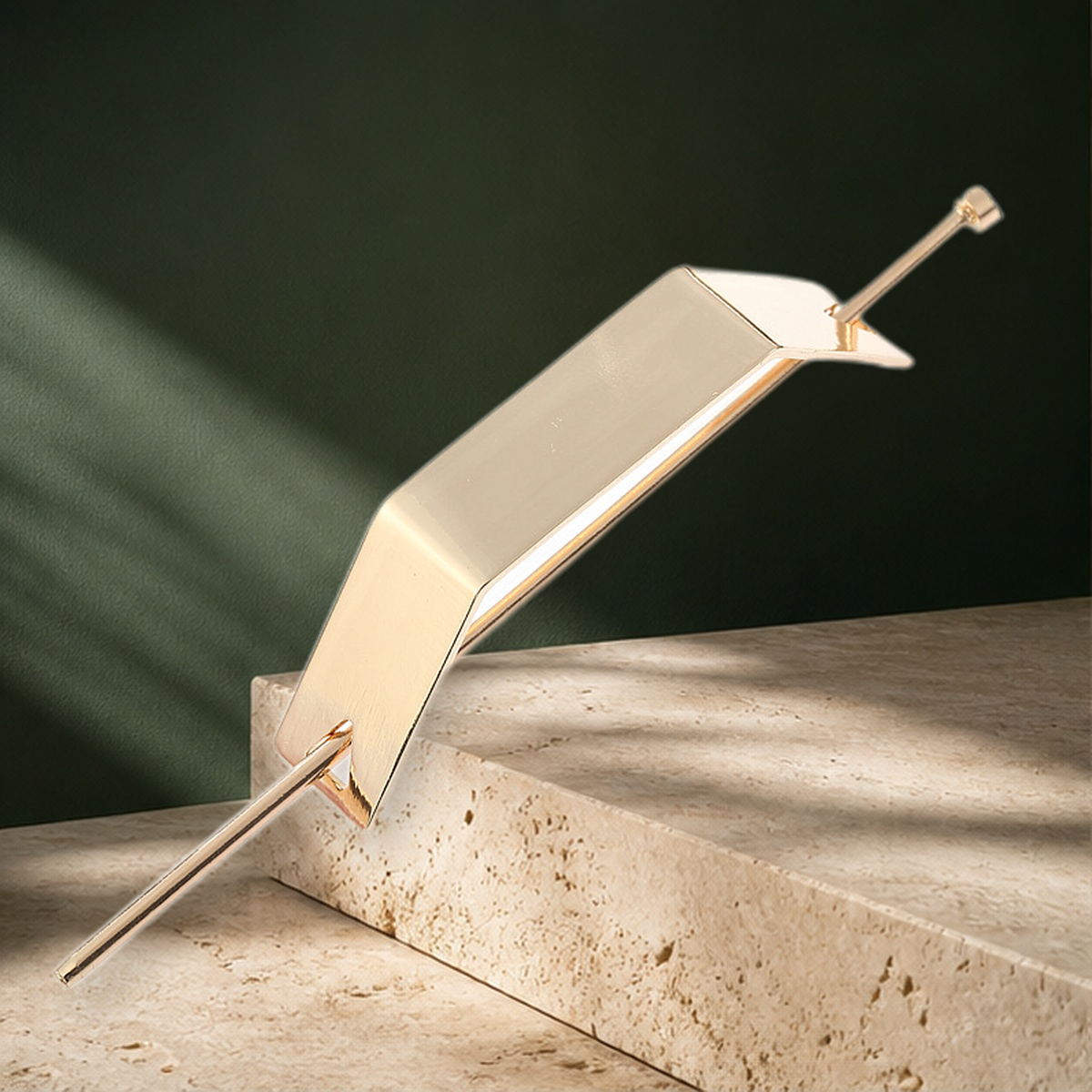 Épingle à cheveux géométrique en métal — Doré Hairpin — vue 4