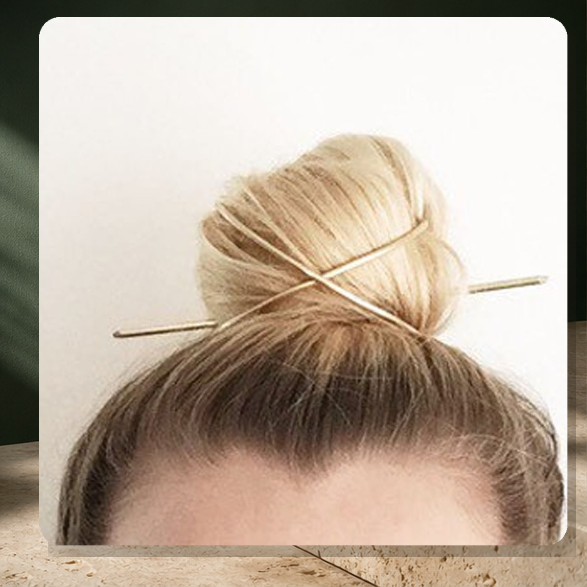 Épingle à cheveux géométrique en métal — Cross hairpin 1 — vue 12