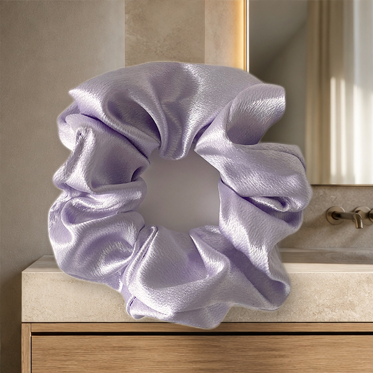 Chouchou satiné rétro — Violet — vue 13