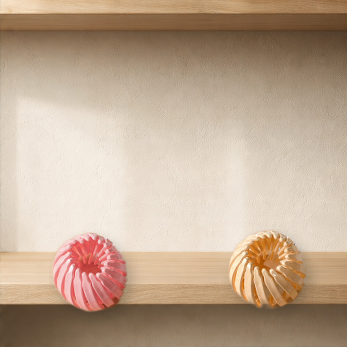 Pince chignon ronde en acétate — Jaune and Rose — vue 15