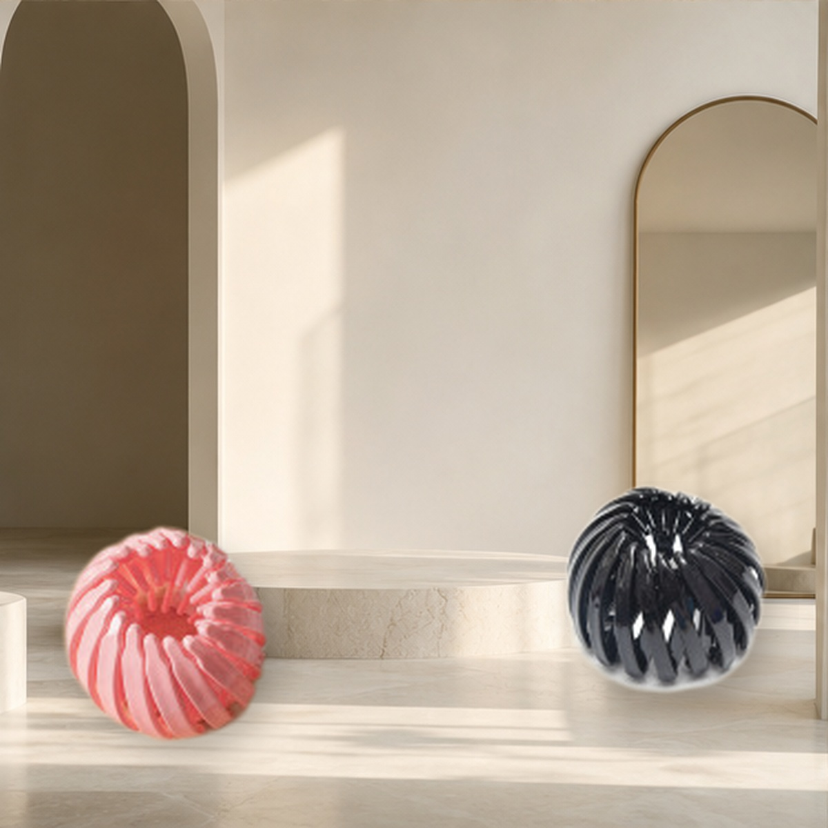 Pince chignon ronde en acétate — Rose and Noir — vue 20