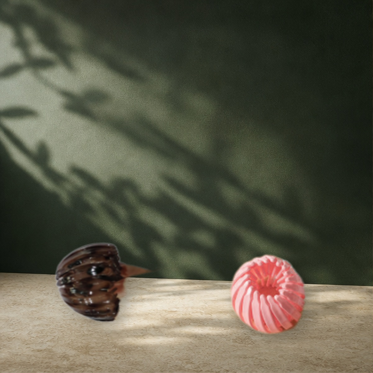 Pince chignon ronde en acétate — Deep coffee and Rose — vue 22