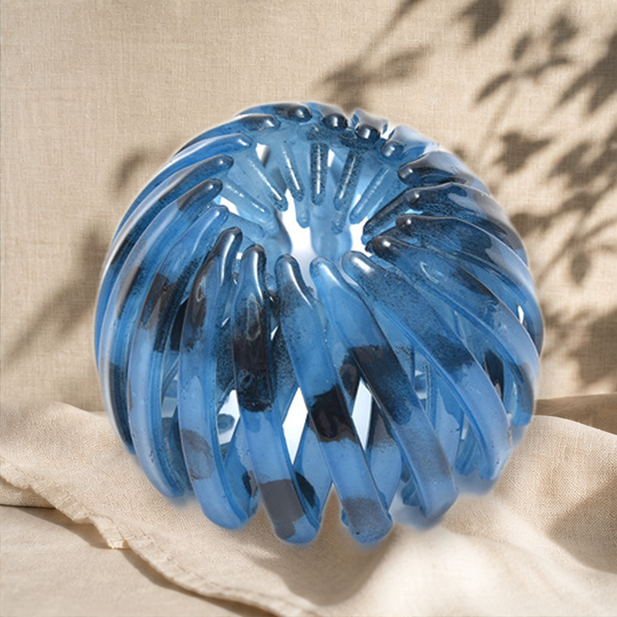 Pince chignon ronde en acétate — Light Bleu — vue 27