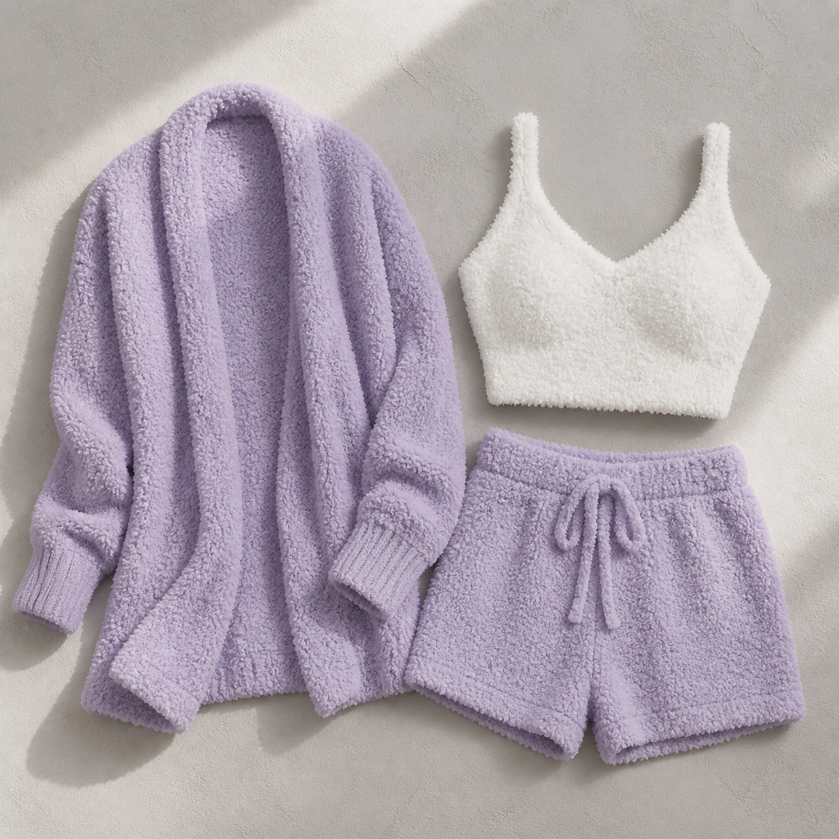 Soft knit 3-piece loungewear set
