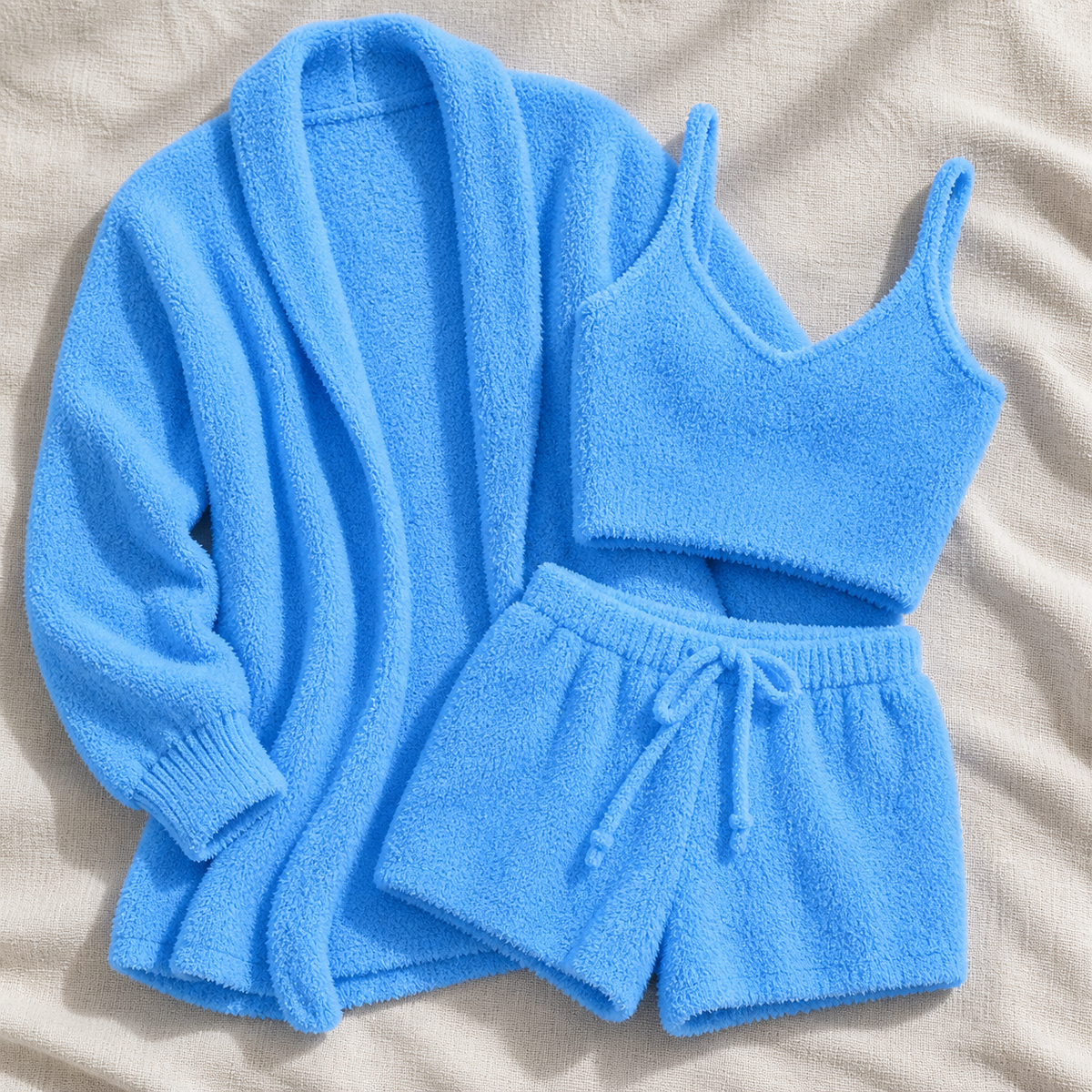 Soft knit 3-piece loungewear set