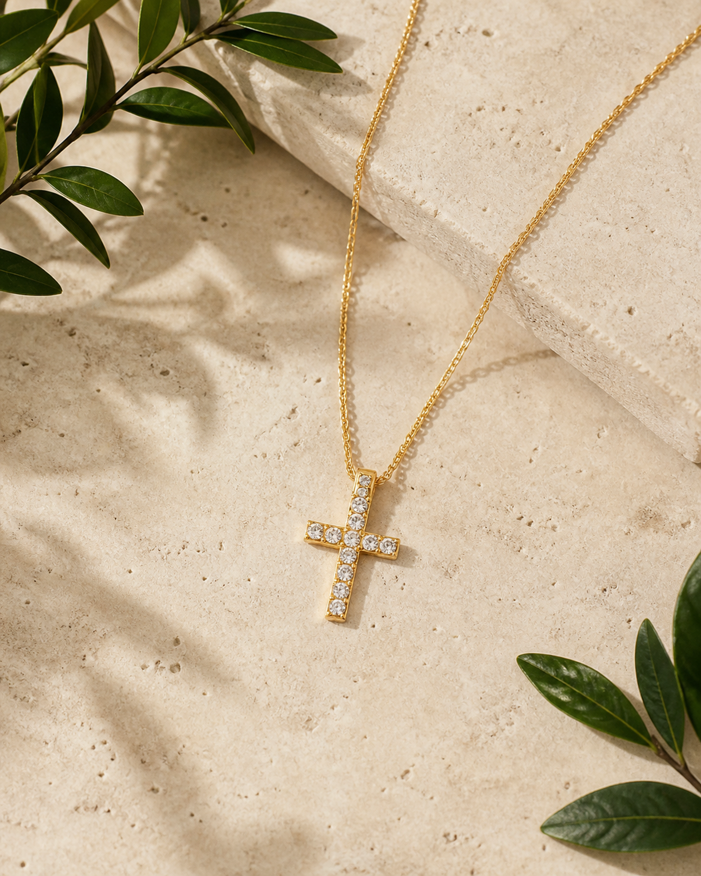 Cross pendant cord necklace