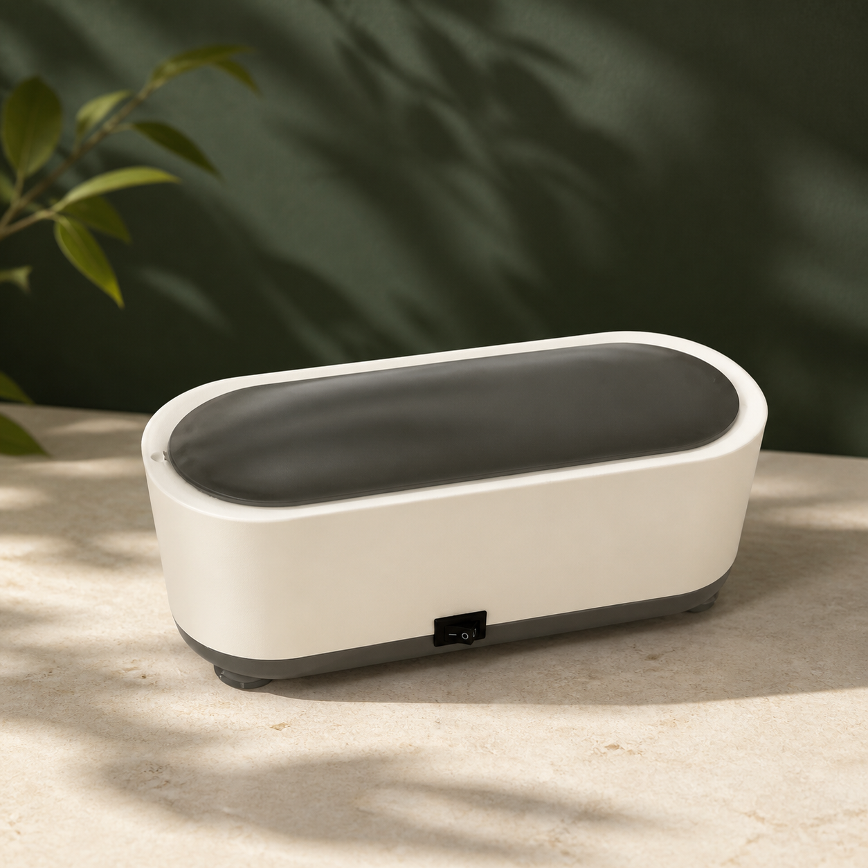 Nettoyeur à ultrasons compact blanc cassé, vue principale