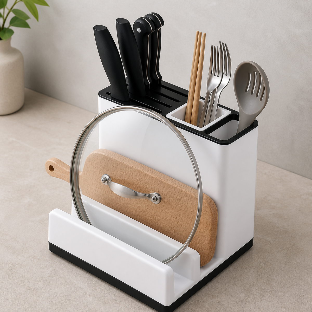 Multifunction kitchen organizer with drainer
