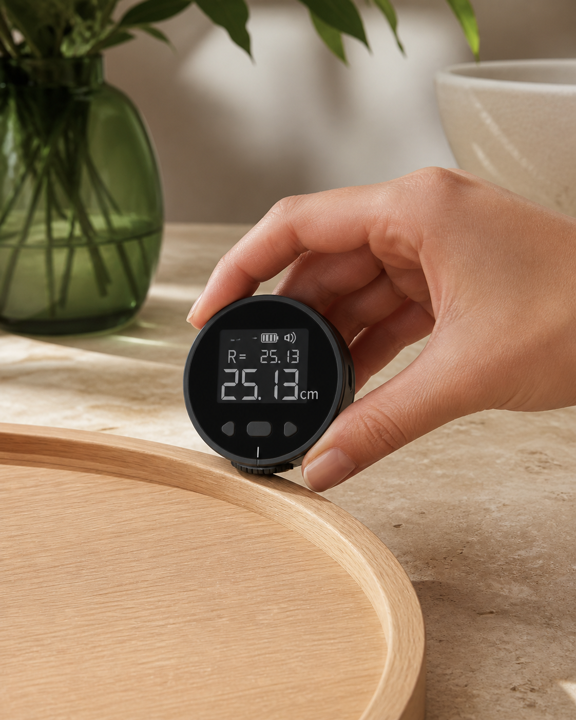 Règle numérique roulante mesurant une surface courbe