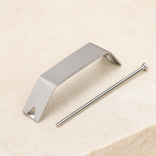 Accessoire de chignon en métal — Plaque angulaire — argenté
