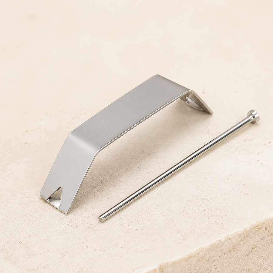 Accessoire de chignon en métal — Plaque angulaire — argenté