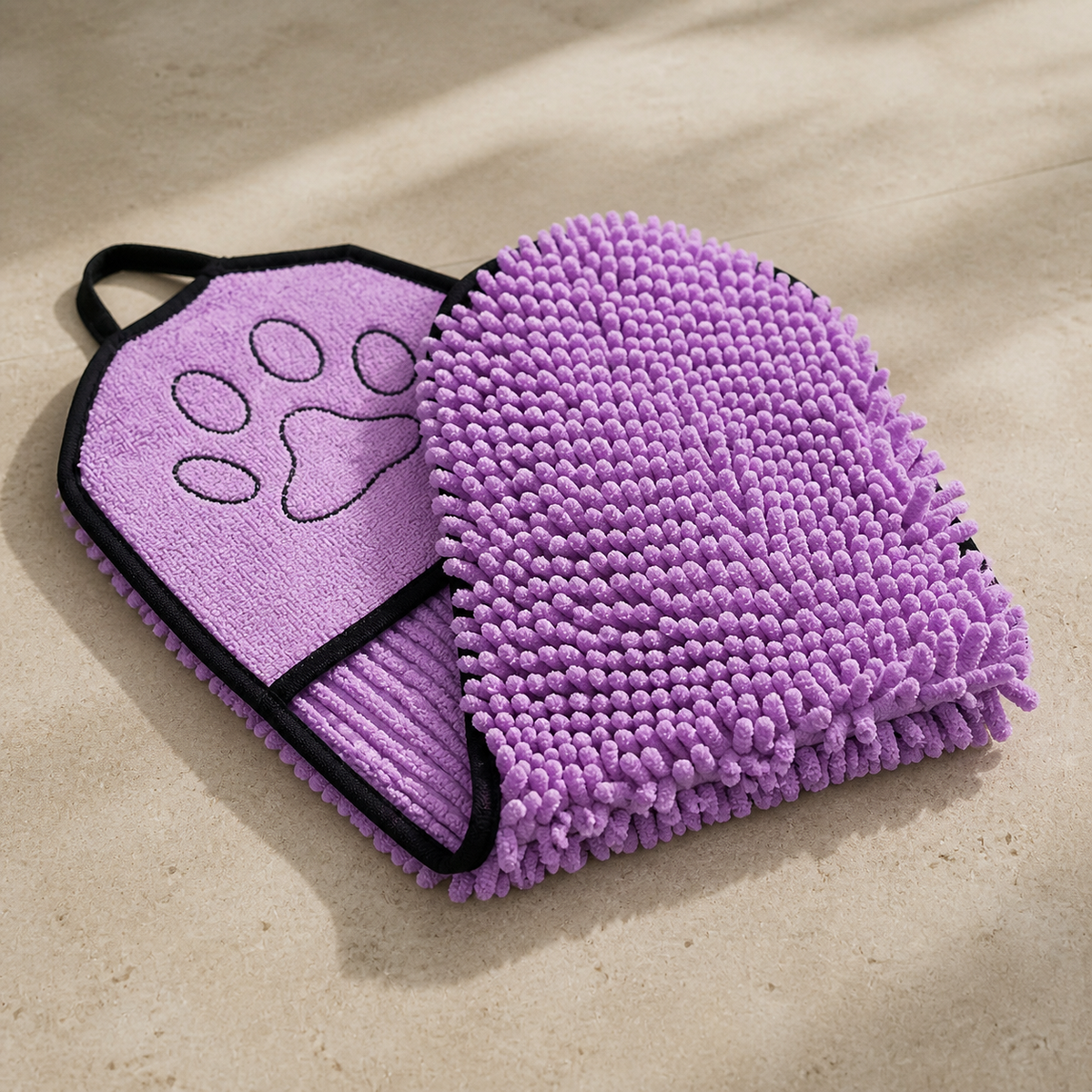 Absorbent microfiber towel for dogs and cats
