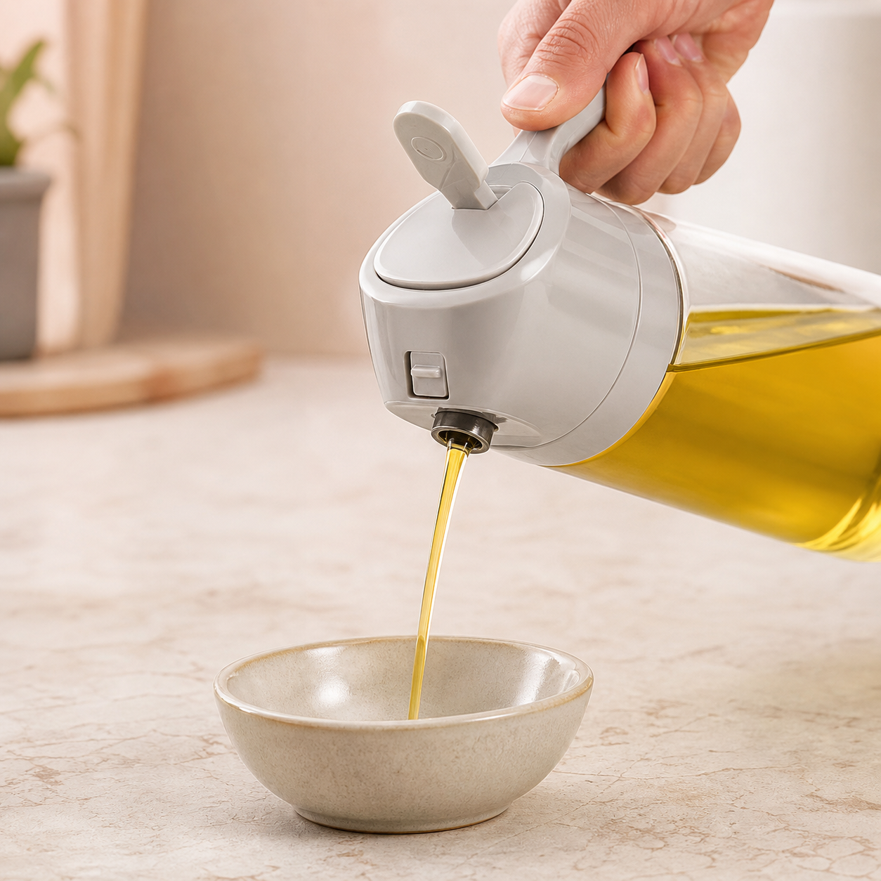 Vaporisateur d’huile Olvyra 550 ml — détail du verseur