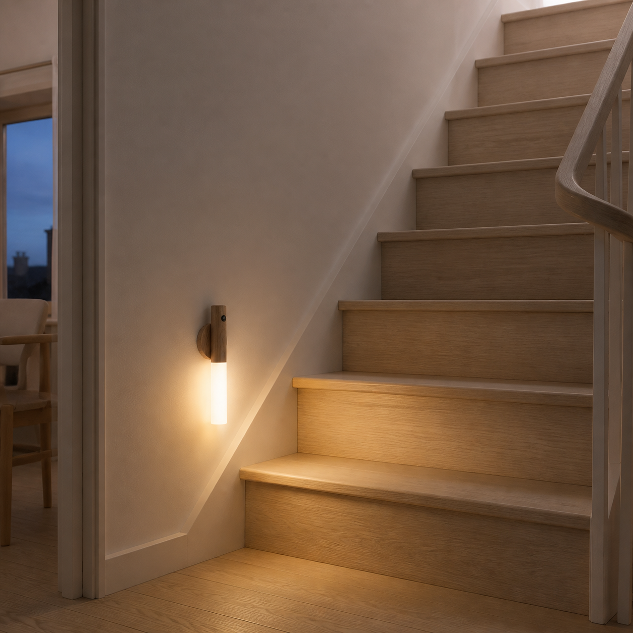 Magnetic LED night light with motion sensor
