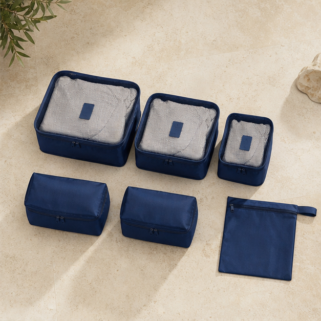 Ensemble de 6 organisateurs de voyage – coloris Bleu marine