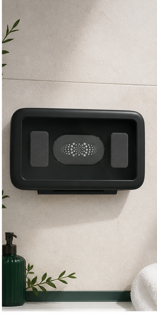 Support étanche pour téléphone dans la douche – coloris Noir